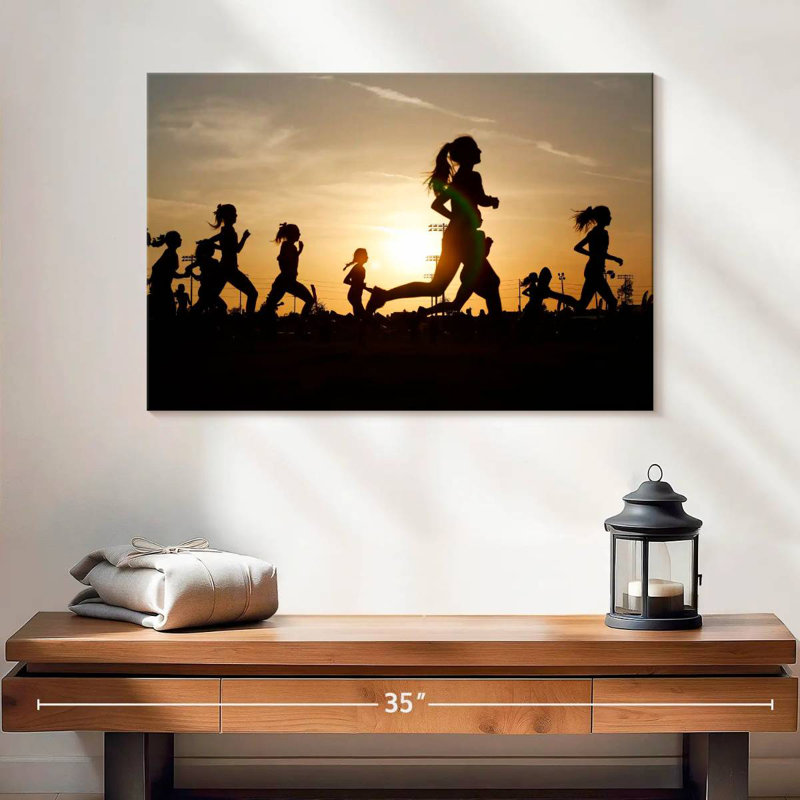 Sireci Marathon At Sunset, 16'' H x 24'' W