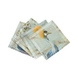 Crested Crane Cotton Sateen Cocktail Napkins