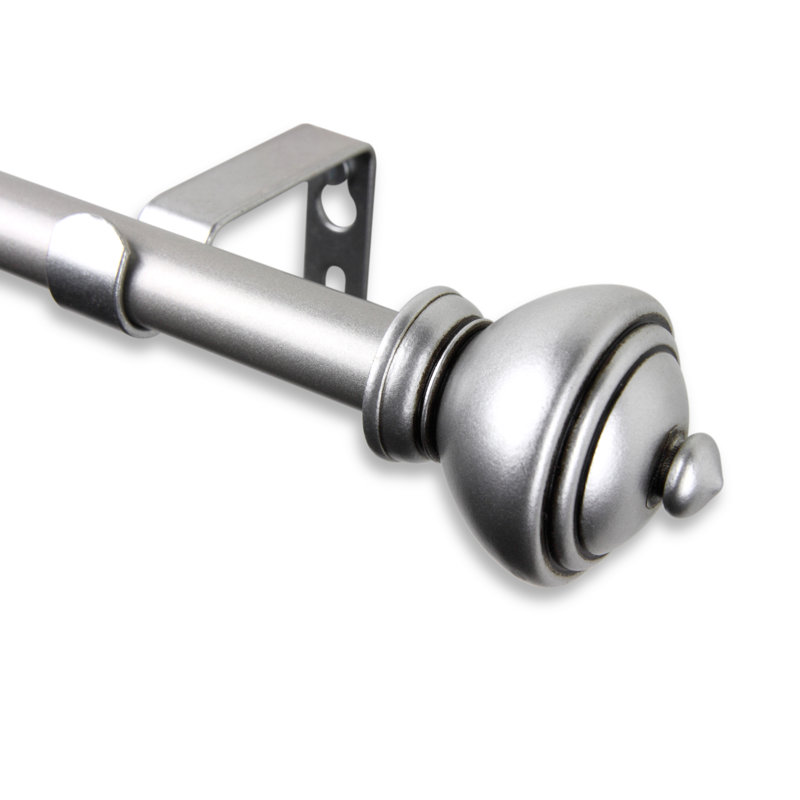 Tringle à rideaux Plewak, Nickel satiné, 28 po-48 po