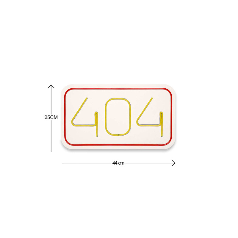 Flexible LED Neon Strip Lights, Waterproof IP67, 16.5 x 17.3 x 0.8 inches | 12V DC, 25.2 Watt | Red & Yellow PVC Foam Design, Built-in Wall Hanging System | Perfect for Home Decor, Parties, and Events