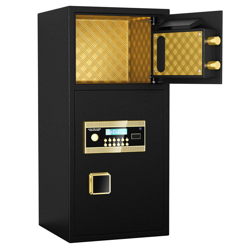 5.0 Cubic Feet Office Safe With Extra Large Compartments - , Waterproof, Hidden Code Function Double Door, Coin-operated For Home, Hotel Home Waterproof Bag Function,