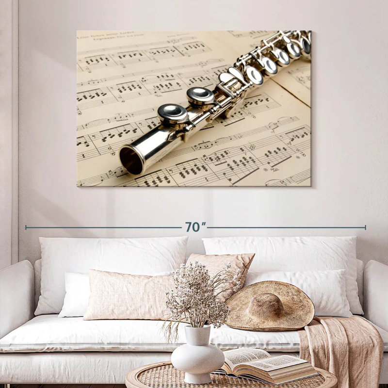 Abarca Sheet Music Flute, 20" H x 30" W