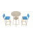 Bar Table And Chairs Three Piece Set, Gold Frame, Bar Table With Storage Function-686765966