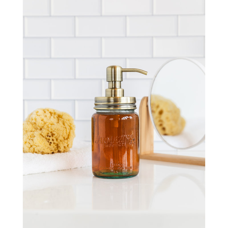 Distributeur de savon en verre, Laiton