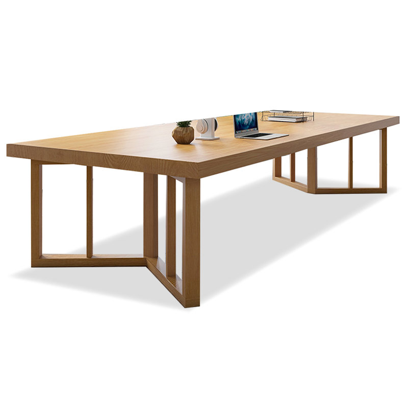 Hokku Designs Modern rectangular solid wood conference table - Wayfair ...