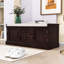 Storage Bench with 2 Drawers, 2 Cabinets and Removable Cushion for Entryway-35292925