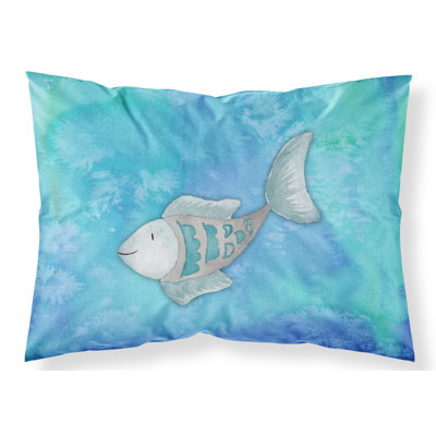Étui de coussin en tissu aquarelle Fish