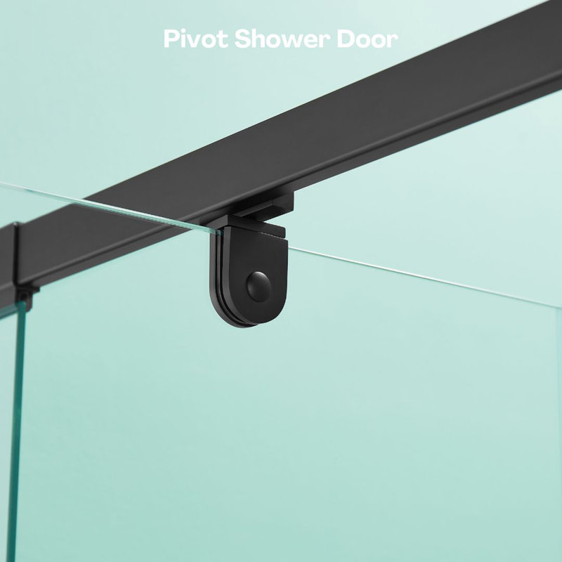 Matte Black 36'' x 72'' Pivot Shower Door with Clear Glass