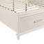 Lit plateforme moderne de luxe avec rangement pour pied de lit et tête de lit en bois clair