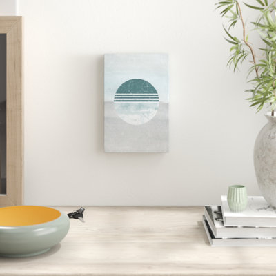 Teal Surprise 1 Piece Wrapped Canvas Painting