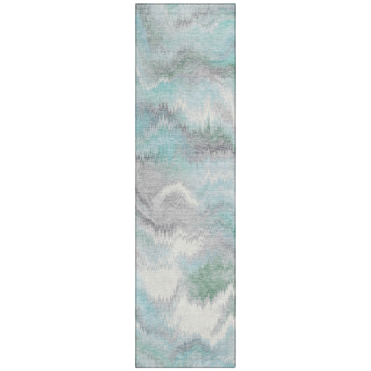 Machine Washable Indoor/Outdoor Millner ACN2258 Swirls Rug