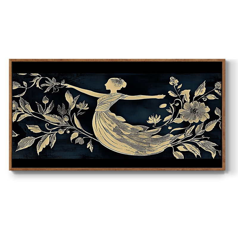 Paysage, série CLCL-XXVV, toile tendue avec châssis, prête à être accrochée, Noyer, H 21 po x l 41 po
