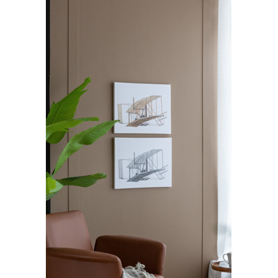 Large Rectangular Diptych Wall Art with Wooden Frame