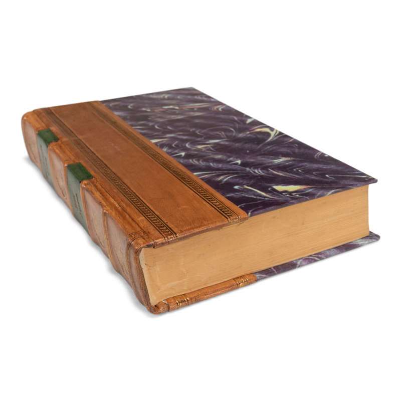 Faux Tan Leather 24 Piece Decorative Book Set