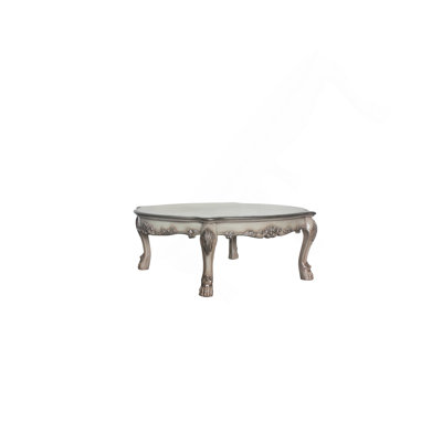 Table basse Dresden, finition os blanc rétro.