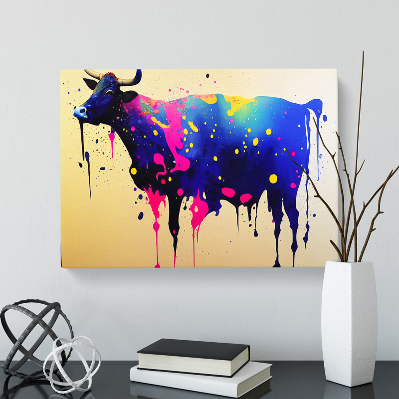 Cow Splash Vol.3 Abstract - Wrapped Canvas, 40cm H x 60cm W x 3cm D