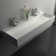 Homary 15.75'' Matte White Resin Rectangular Bathroom Sink