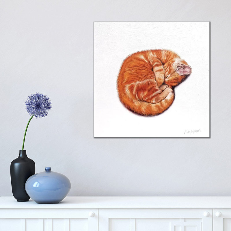 Clementine by Vicky Mount - Painting on Canvas, Wrapped Canvas, 45.72 cm H x 45.72 cm W x 1.91 cm D