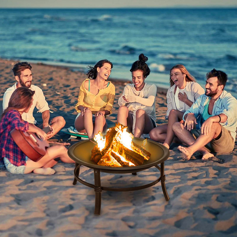 Round Steel Wood Burning Smokeless Fire Pit