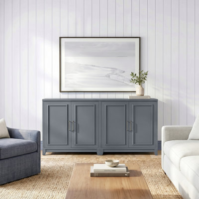 Martha Stewart Lily Pond Wooden 2-Door Cabinets with Soft-Close Doors with Premium Hardware