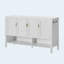 Buffet de rangement 55,1 ", armoire moderne 4 portes avec tablette ouverte et tablettes réglables-129098883-129098885