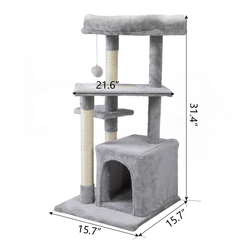 Maison pour chat à deux niveaux