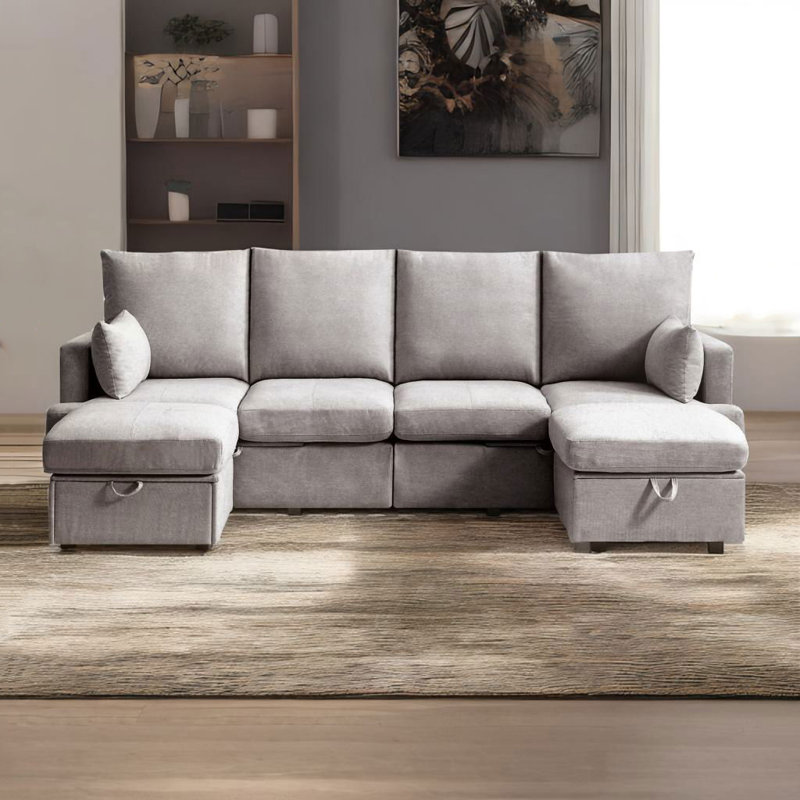 Matanah Upholstered 103.2 " Chenille Sofa, Gray