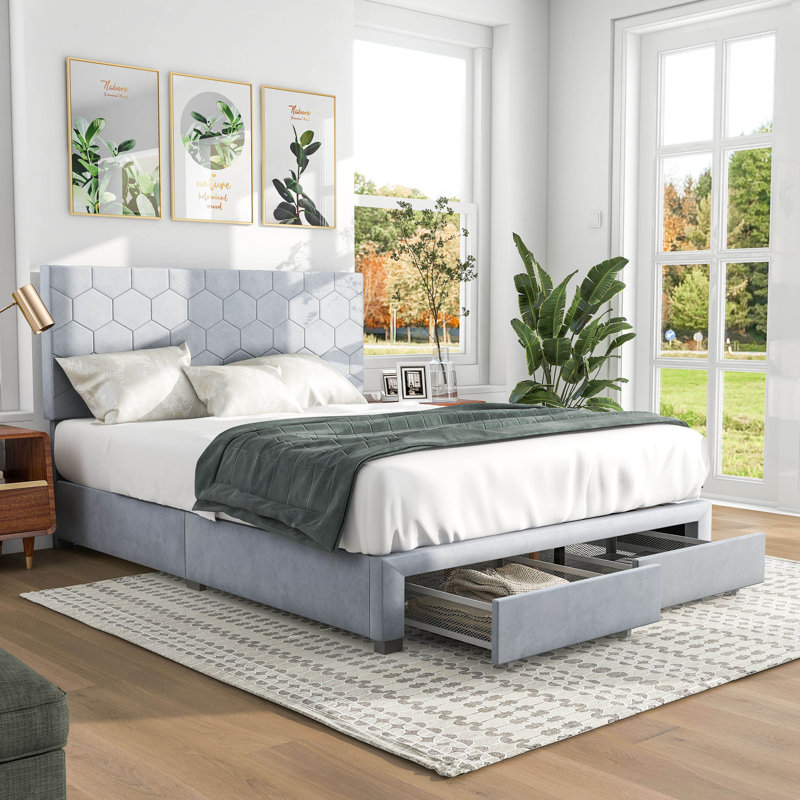 Wykeria Upholstered Platform Storage Bed, Queen