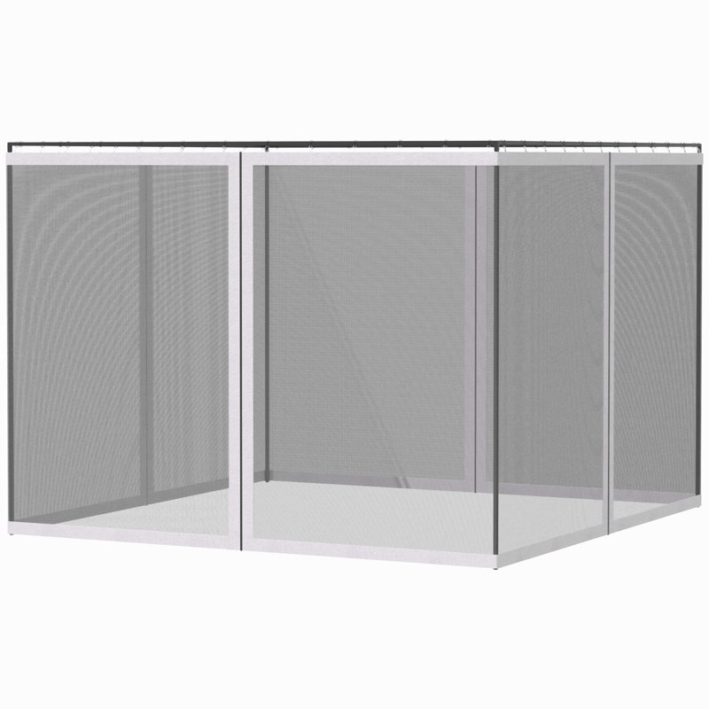 Replacement Mesh Sidewall Netting For Patio Gazebos And Canopy Tents With Zippers (Sidewall Only)