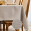 Nappe rectangulaire rectangulaire en lin beige infroissable et imperméable 55 x 95 pouces pour la cuisine-1216360285