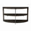 Console demi-lune avec 2 tablettes ouvertes