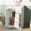 Meuble-lavabo 24 po avec lavabo intégré en céramique, meuble-lavabo simple avec 1 porte et 3 tiroirs pour salle de bain petite et moyenne, blanc