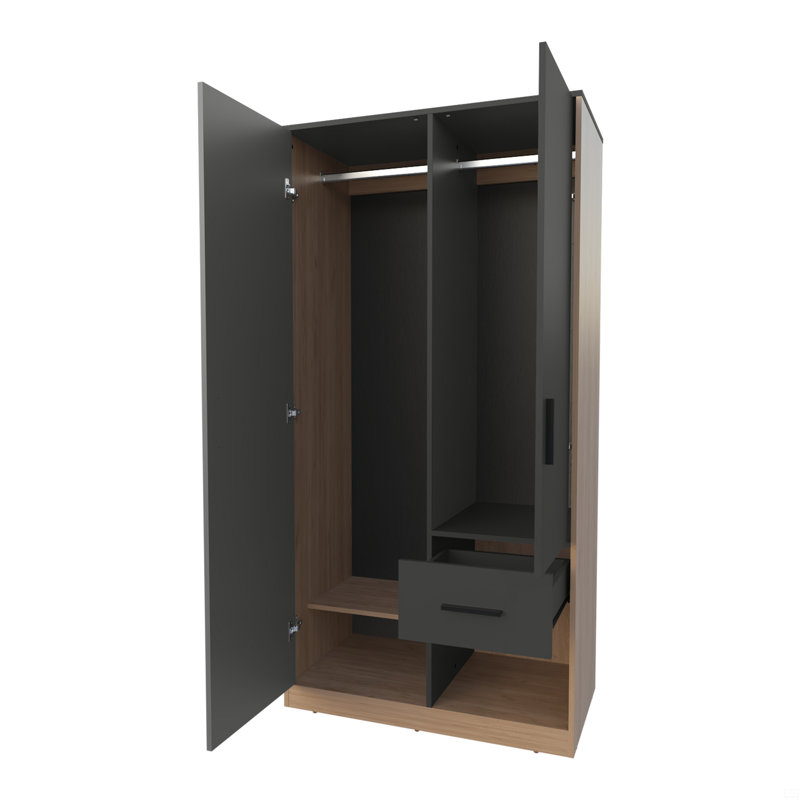 Garde-robe 2 tiroirs 1 porte