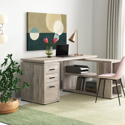 Bureau d'ordinateur en forme de L