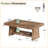 Rectangular Solid Wood Coffee Table, 47-inch Real Wood Center Table With Storage-1938874146
