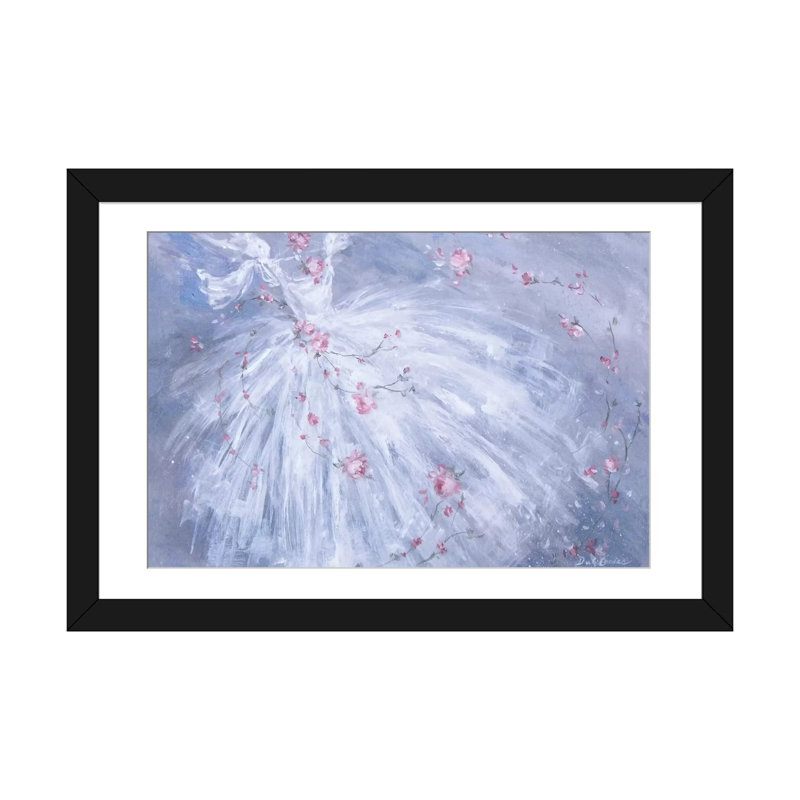 Danse de fleurs par Debi Coules - Impression sur toile tendue sur châssis, Papier d'art encadré noir, Blanc