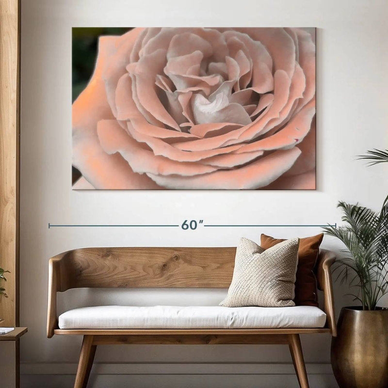 Soft Petal Rose, 34" H x 51" W