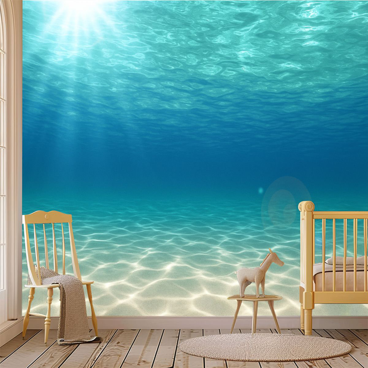Latitude Run® Peel and Stick Wallpaper Wall Mural Abstract undersea ...