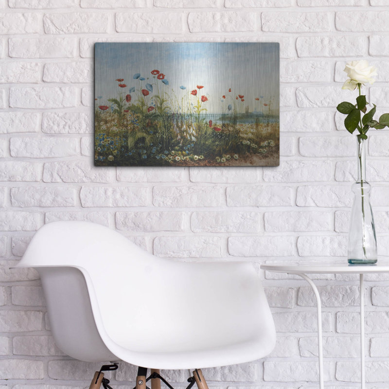 Malahide Estuary »par Andrew Nicholl, art mural en métal, 36 po x 24 po, H 16 po x l 24 po