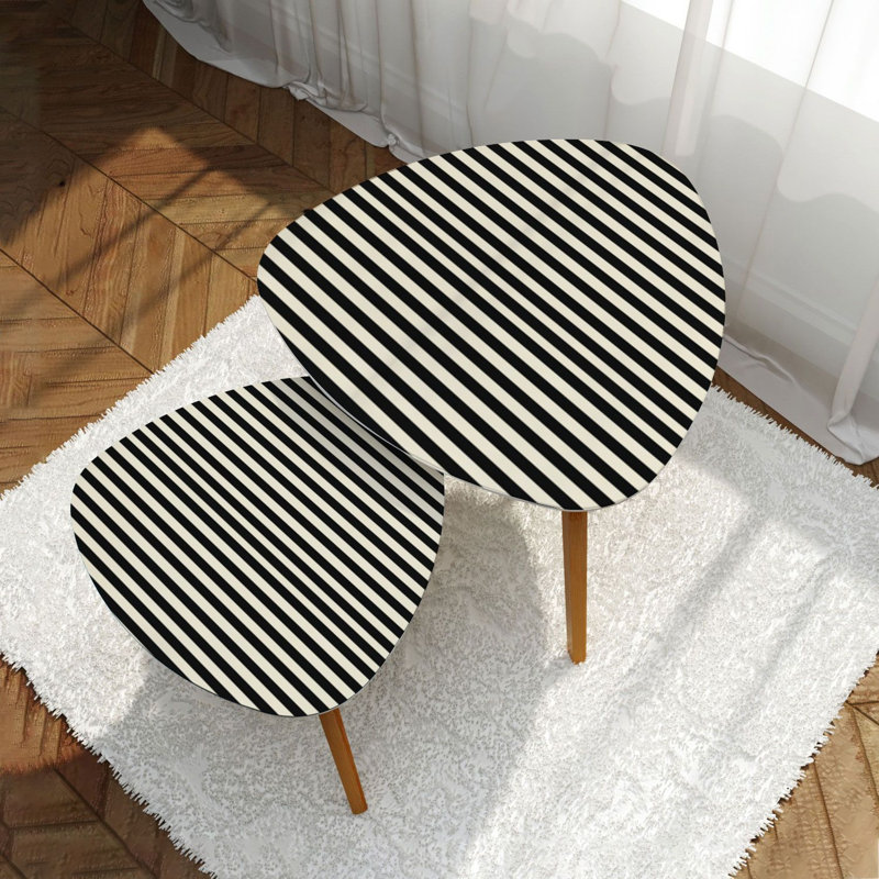 Ensemble de 2 tables basses gigognes Triangle