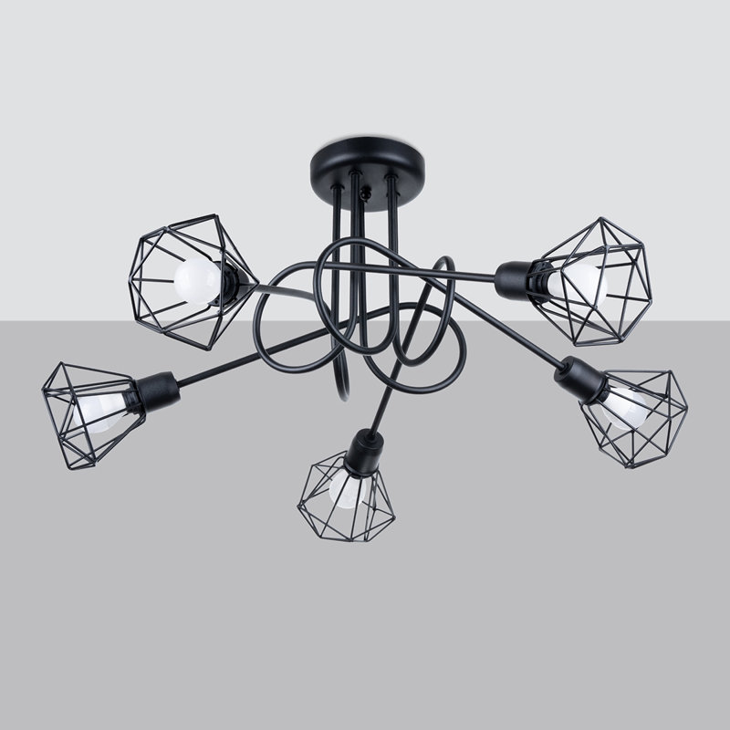 Chandelier, 5 Lights, 28.5cm H x 58cm W x 58cm D