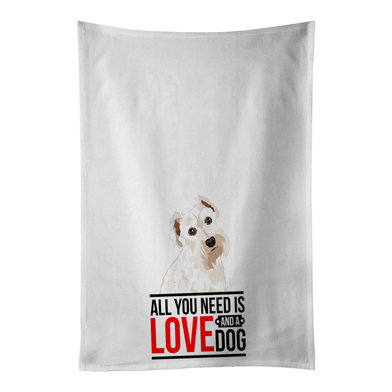 Ensemble de 2 serviettes de cuisine Schnauzer