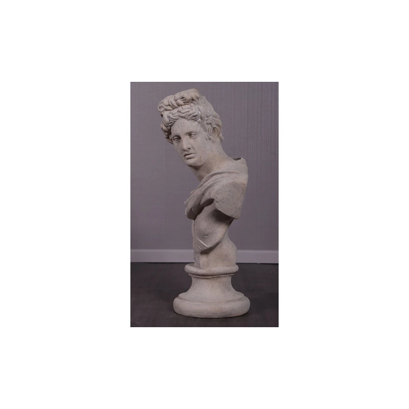 Statue buste d'Apollon grandeur nature