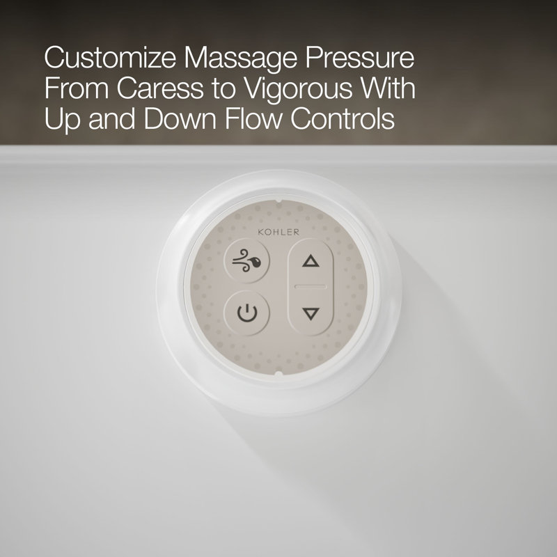 Underscore Rectangle 60-In X 30-In Heated Bubblemassage Air Bath With Whirlpool, Alcove, Right Drain, White, Right