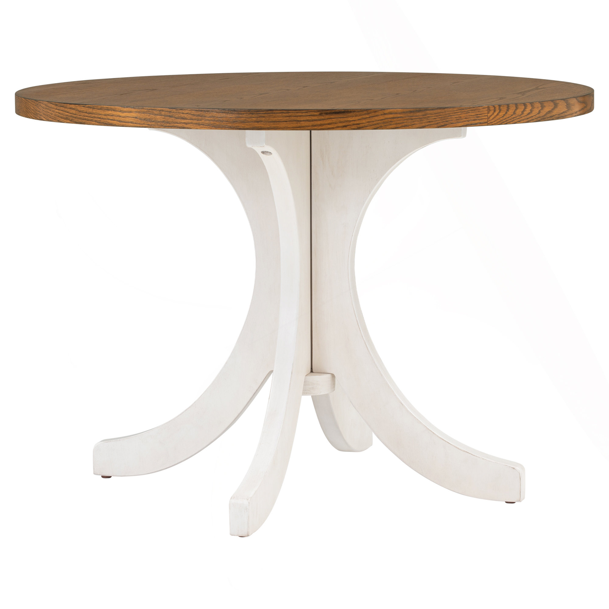Wentygam Mid-Century Solid Wood Round Dining Table For Small Places ...
