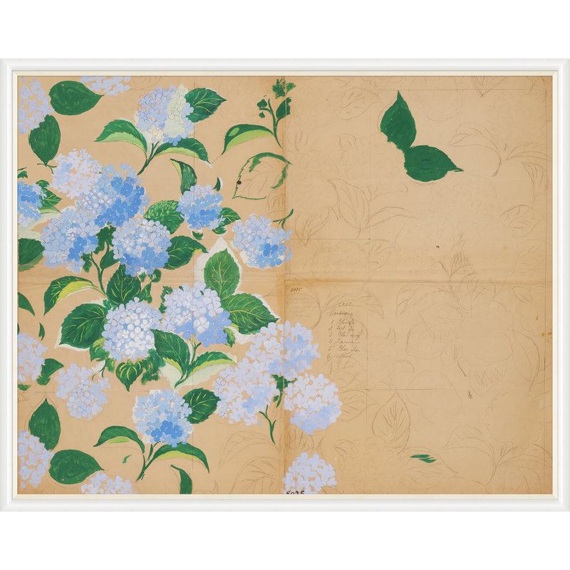Viva Print by Paule Marrot, White Framed, 43" H x 54" W x 1.25" D