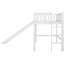 Lit mezzanine bas blanc avec glissoire amovible-676651608-676651609