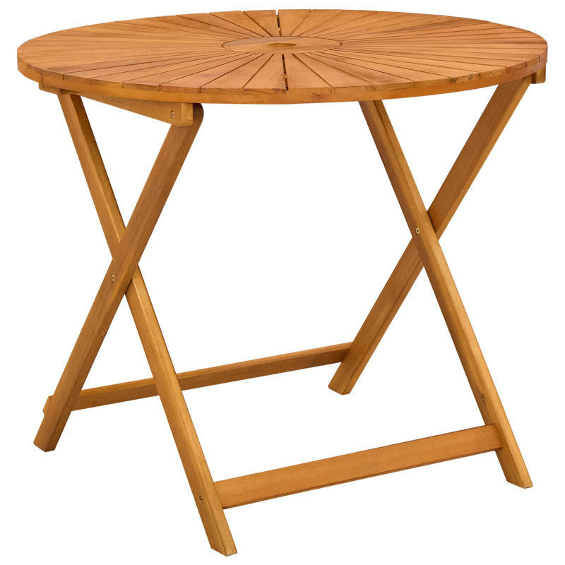 Folding Outdoor Bistro Table, 75cm H x 90cm W x 90cm D