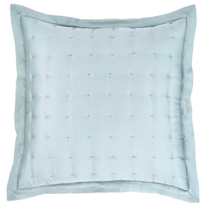 Silken Solid Puff Sham, Euro, Blue