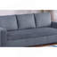 Canapé-lit convertible Lit escamotable Pieds en plastique Coussin dossier Accoudoirs carrés Poignées pratiques Finition gris foncé Salon principal